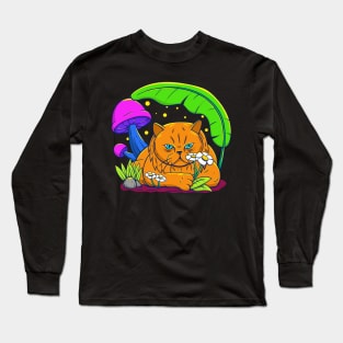 Psychedelic Trippy Pet - Jungle Cat Long Sleeve T-Shirt